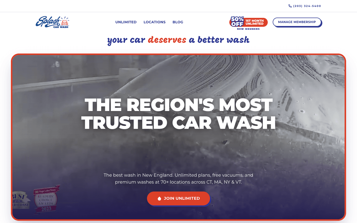 Screenshot of Splash Car Wash, Long Island